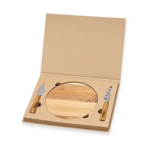 Kit Queijo 3 peças com faca e tábua