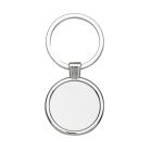 Chaveiro metálico personalizado com chapa central e acabamento profissional para empresas