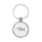 Chaveiro de metal personalizado redondo com gravação a laser para brindes corporativos