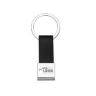 Chaveiro de metal com couro personalizado quadrado com gravação a laser