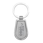 Chaveiro de metal personalizado formato gota com gravação a laser
