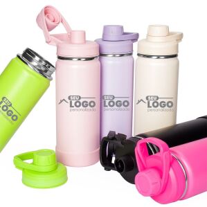 Garrafa térmica 550ml personalizada com gravação a laser e pintura eletrostática