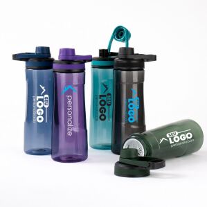 Garrafa plástica 750ml personalizada com peneira e alça