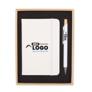 Kit executivo personalizado com caderneta e caneta metálica