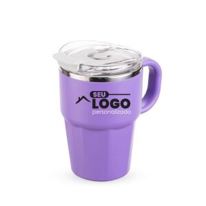 Caneca térmica 550ml personalizada com canudo e tampa