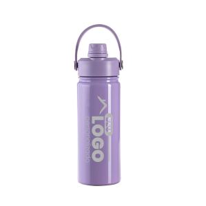 Garrafa térmica 600ml personalizada inox com canudo e bico flip