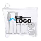Kit viagem 6 peças personalizado com estojo ziplock