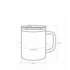 Caneca personalizada com tampa e interior inox