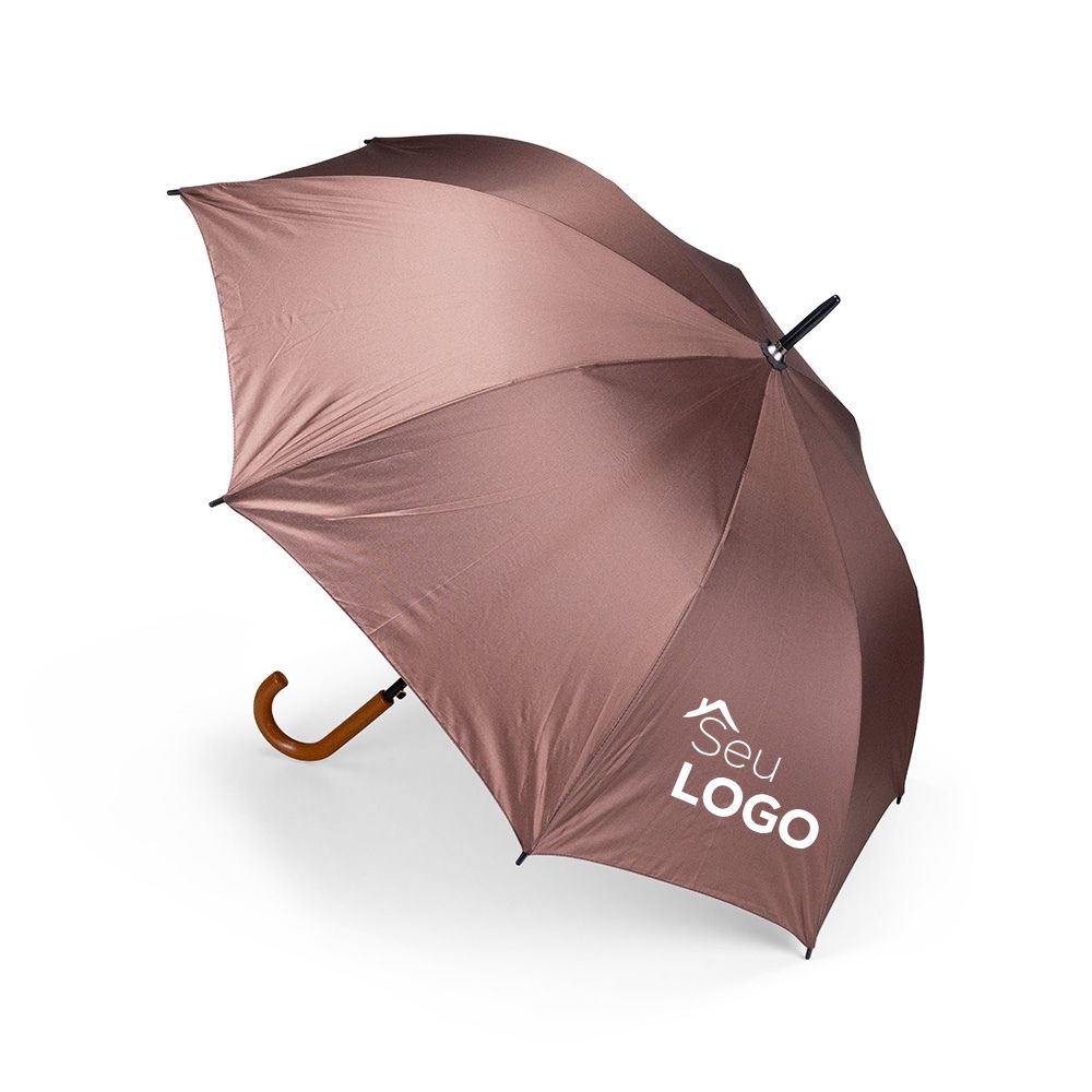Guarda-Chuva Guarda-chuva automático personalizado com cabo estilo madeira
