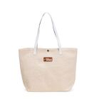 Bolsa de palha trançada personalizada elegante