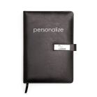 Caderneta em couro sintético personalizada