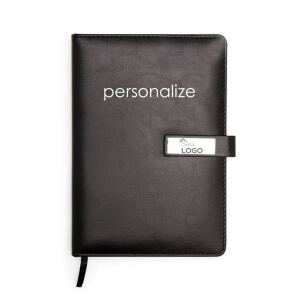 Caderneta em couro sintético personalizada