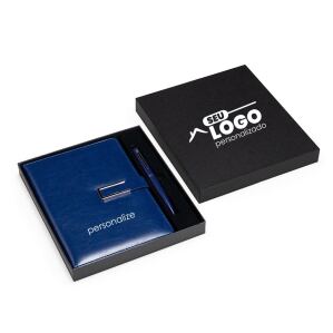 Kit executivo personalizado com caderneta e caneta