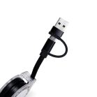 Cabo USB retrátil personalizado para brinde corporativo