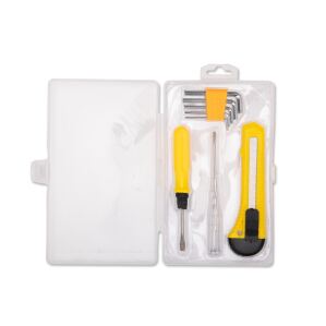 Kit de ferramentas personalizado com estojo plástico